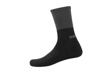 Носки зимові Shimano ORIGINAL WOOL TALL, чорно/сірий, розм. L-XL (45-48)
